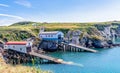 The two lifeboat stations of St Justinians, St Davids, Wales Royalty Free Stock Photo
